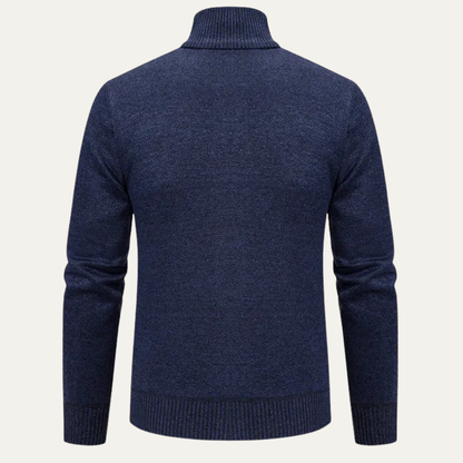 Men's Thermal Zip Up Knit Sweater Coat