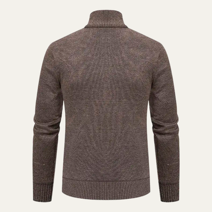 Men's Thermal Zip Up Knit Sweater Coat