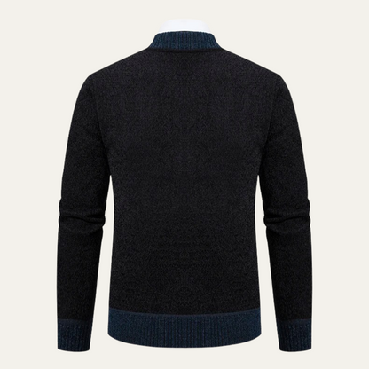 Men's Knit Fleece Zipper Sweater