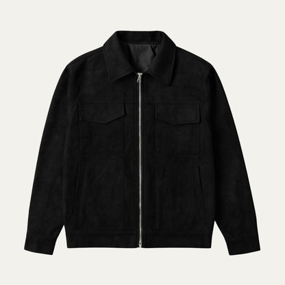 Rugged Leather Work Jacket for Men