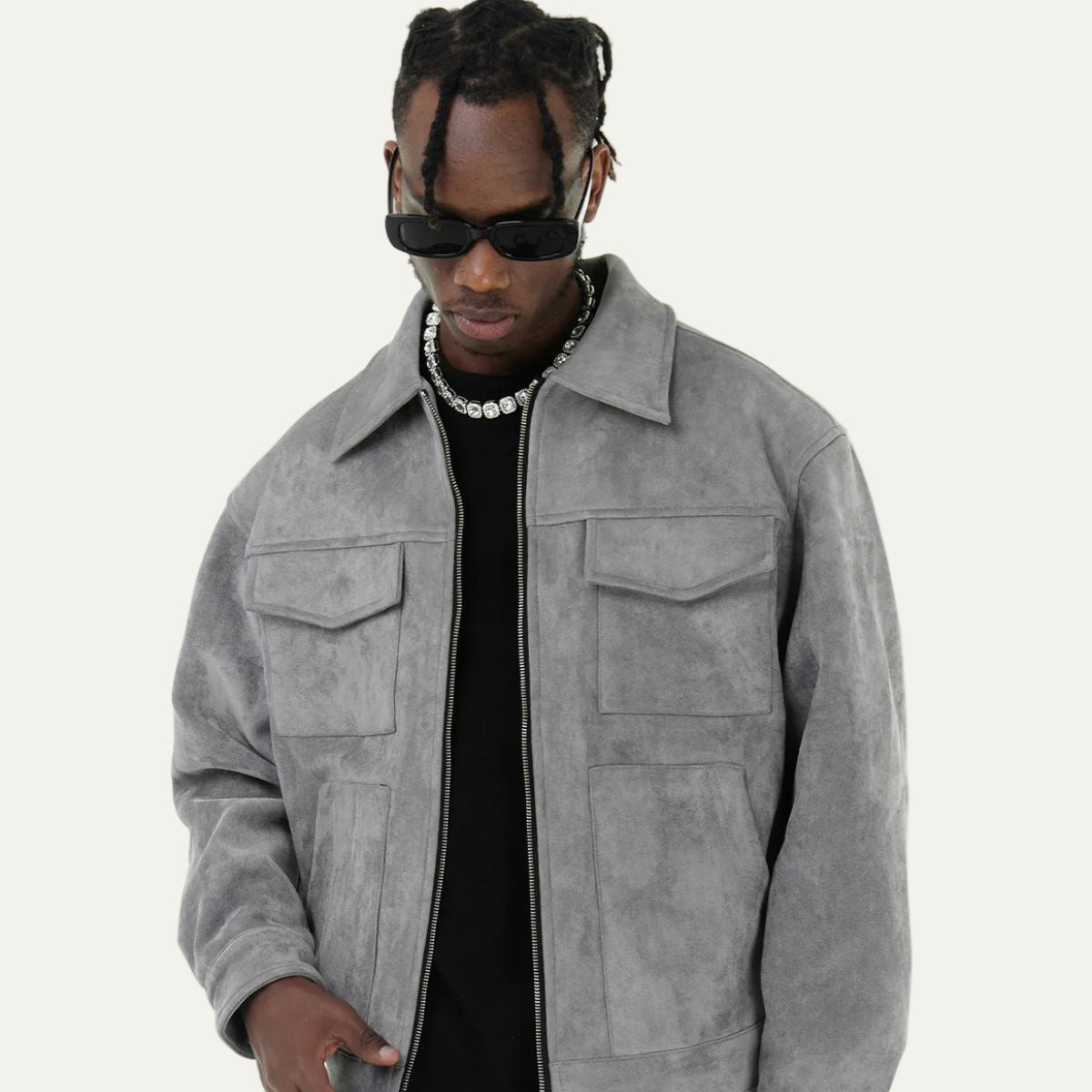 Rugged Leather Work Jacket for Men