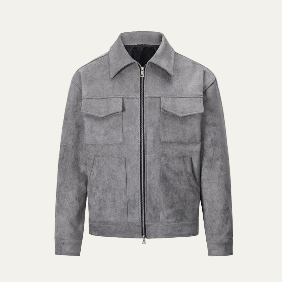 Rugged Leather Work Jacket for Men