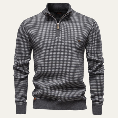 Men's Classic Small Check Pullover Sweater