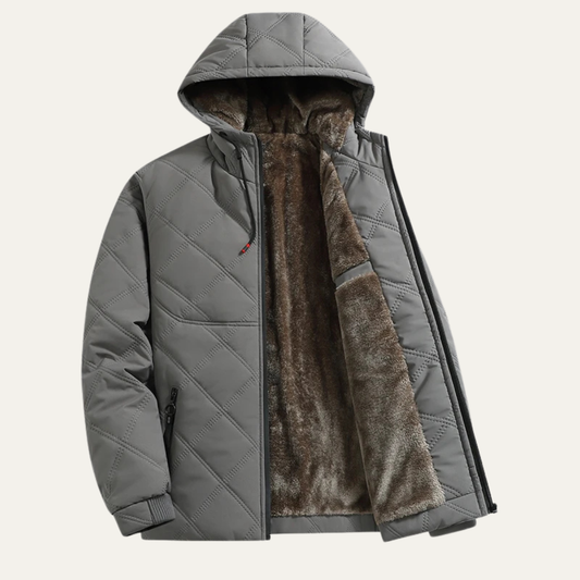 Warm Padded Men's Hoodie Coat - OutfitLondon