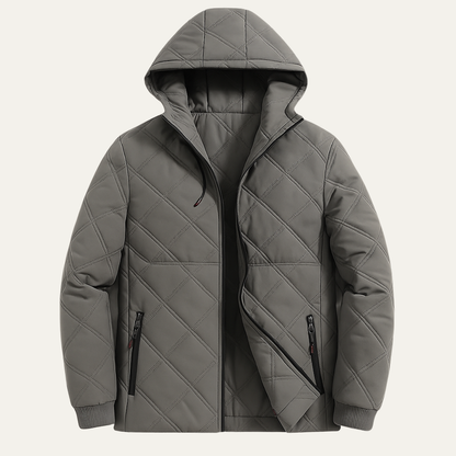 Warm Padded Men's Hoodie Coat