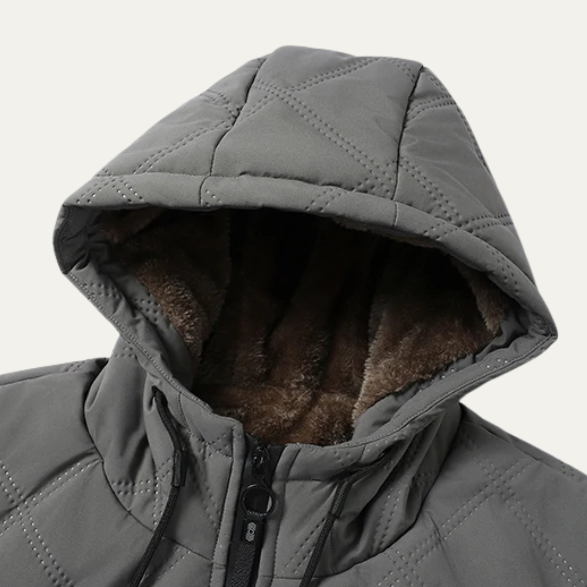 Warm Padded Men's Hoodie Coat