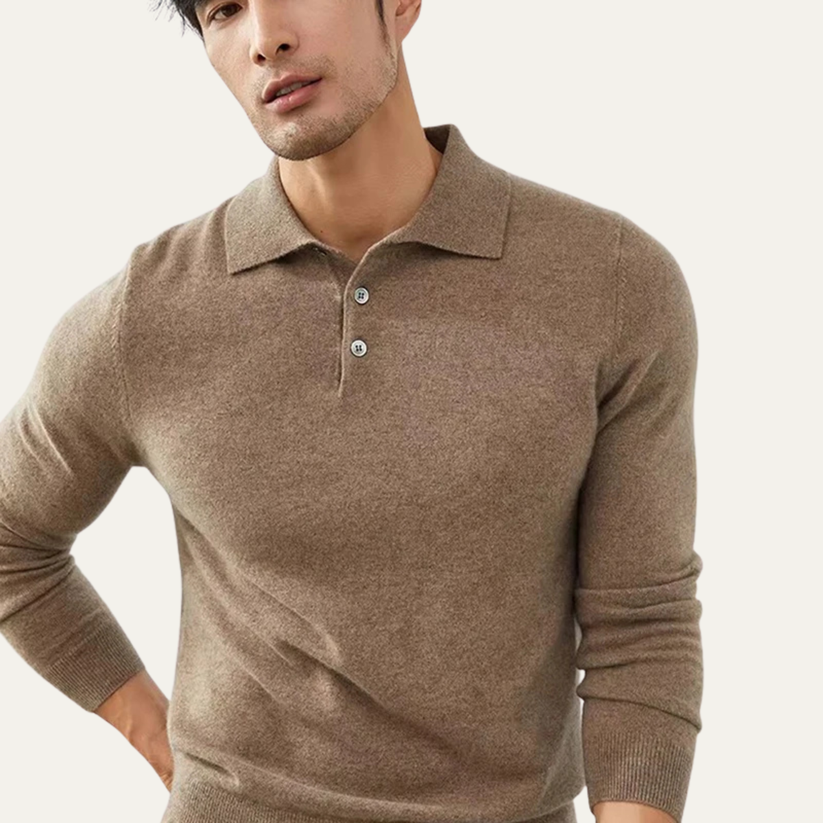 Luxury Soft Knit Polo Shirt for Men