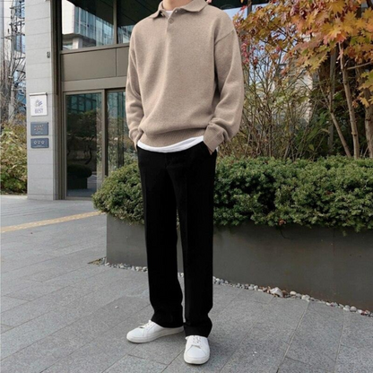 Classic Fit Crew Neck Polo Shirt