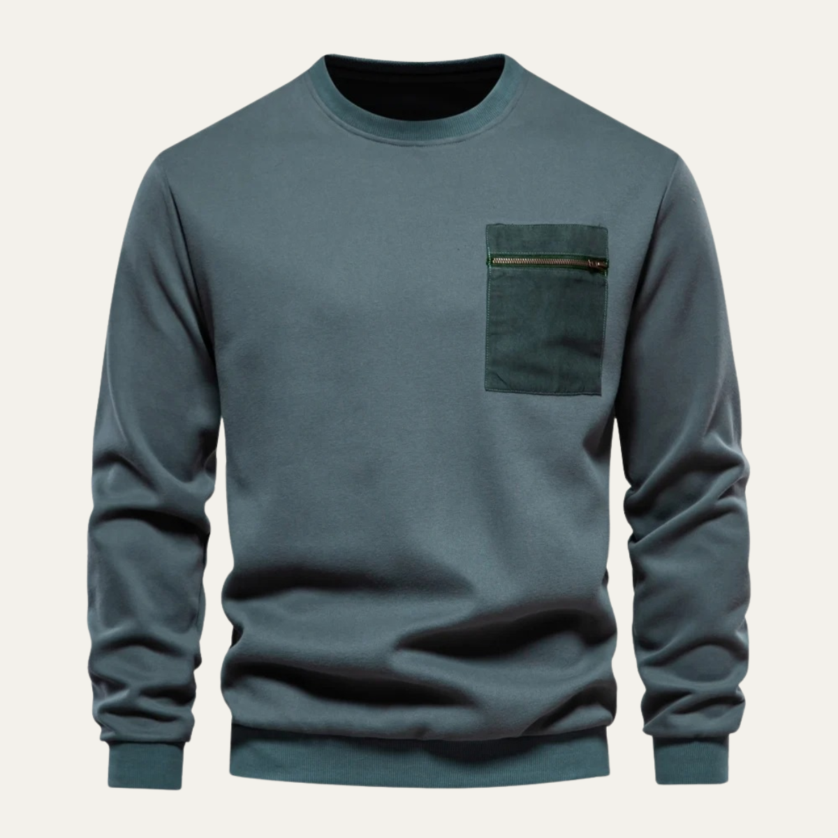 Classic Casual Zip Pocket Sweatshirt