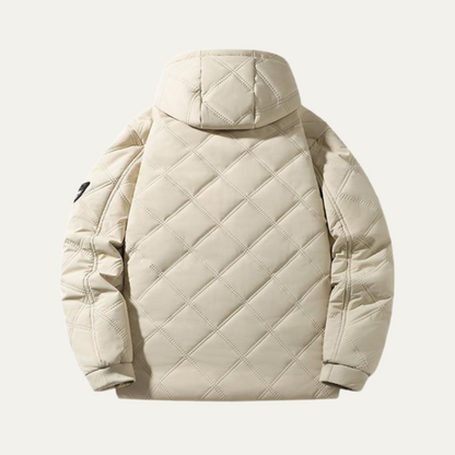 Men's Padded Hooded Stitched Parka Jacket