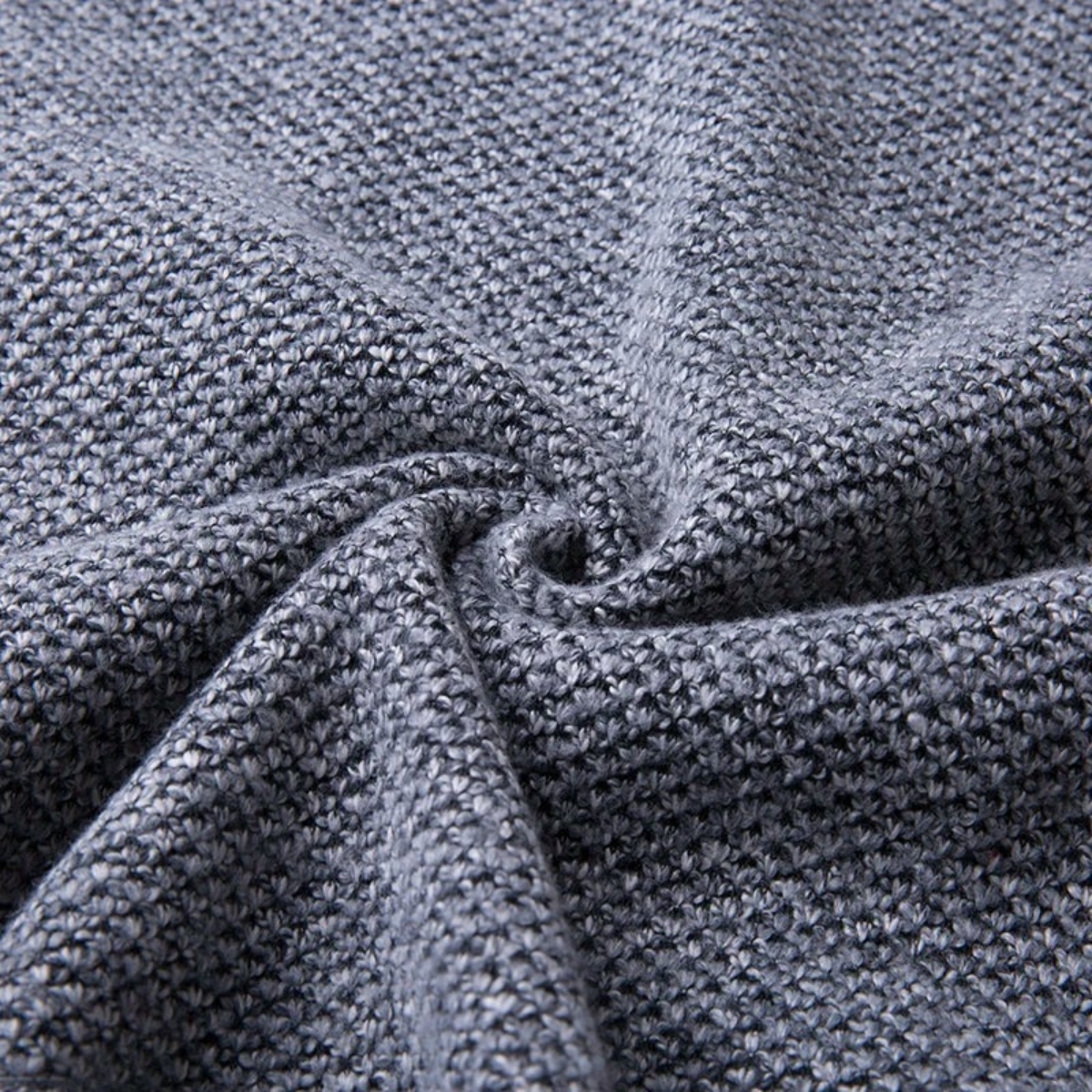 Classic Grey Patterned Crew Neck Sweater