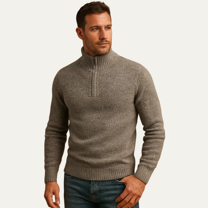 Thick Textured Crew Neck Winter Sweater