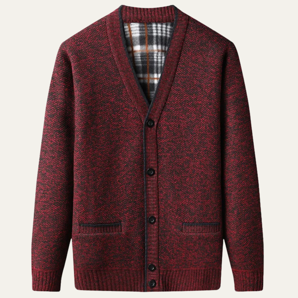 Men's Classic Plaid Crew Sweater