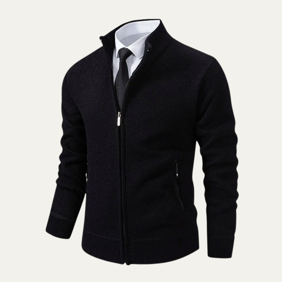 Men's Soft Zipper Sweater Cardigan