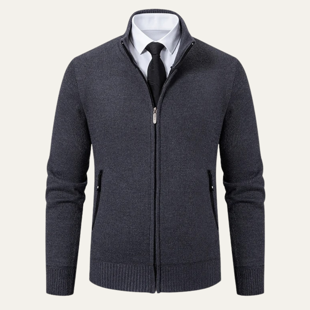 Men's Soft Zipper Sweater Cardigan