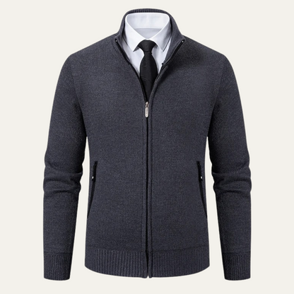 Men's Soft Zipper Sweater Cardigan