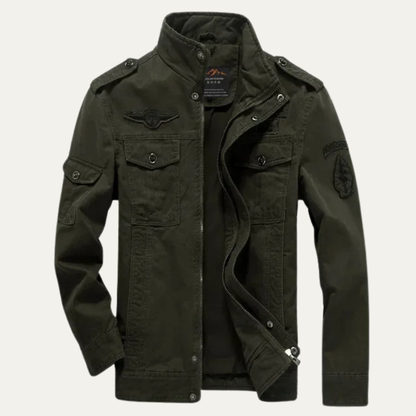Tactical Army Style Parka Jacket with Collar - OutfitLondon