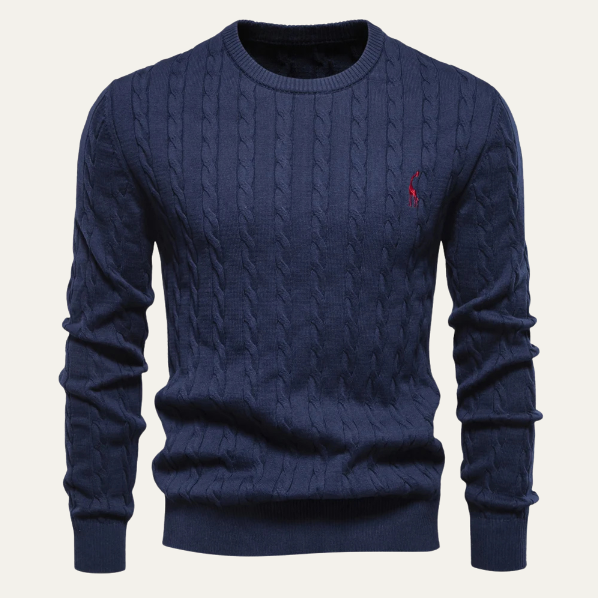 Men's Fashionable Knit Crew Neck Sweater - OutfitLondon