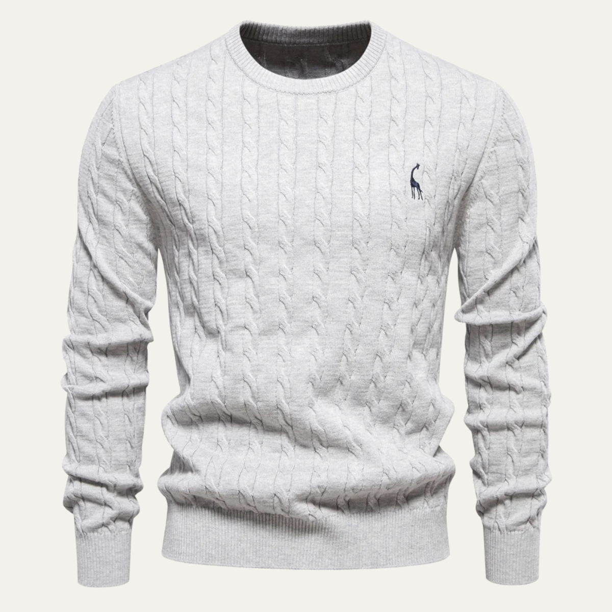 Men's Fashionable Knit Crew Neck Sweater