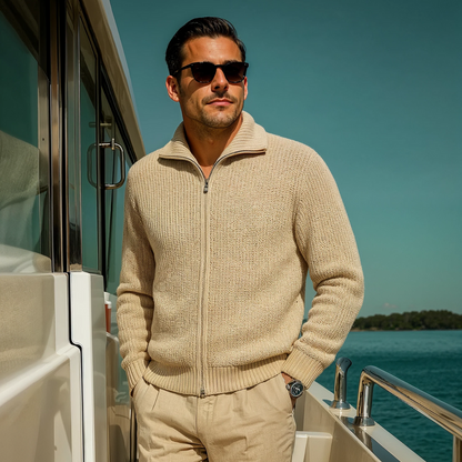 Classic Zip Up Mens Sweater