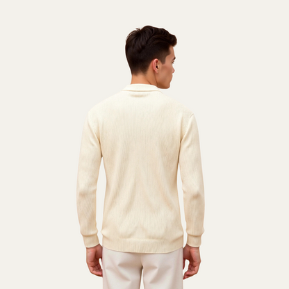 Men's Slim Fit Ribbed Zip Jacket Sweater