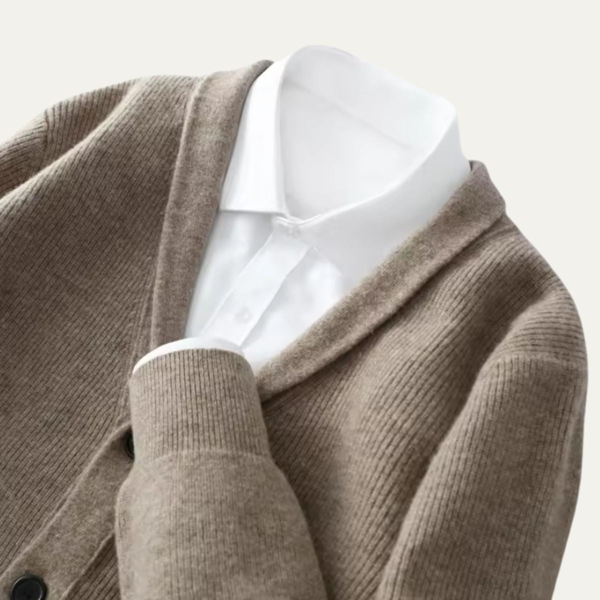Men's Cozy Crew Neck Knit Cardigan