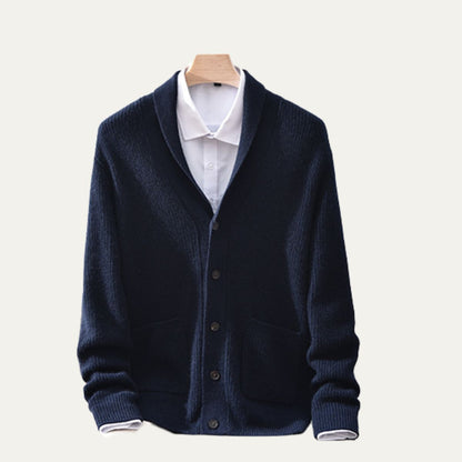 Men's Cozy Crew Neck Knit Cardigan