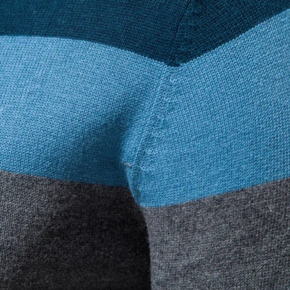 Men's Gradient Stripe Pullover Sweater