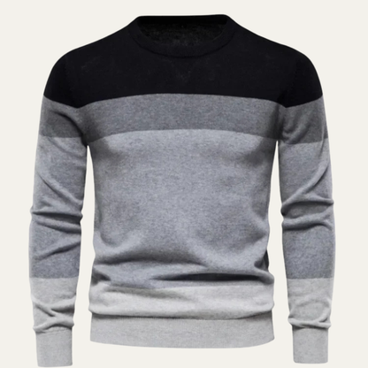 Men's Gradient Stripe Pullover Sweater