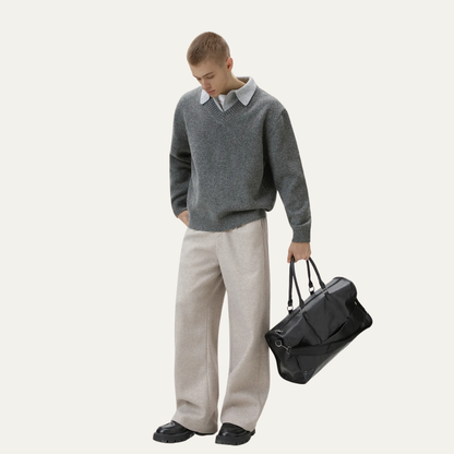 Men's Thick Crew Neck Pullover Sweater
