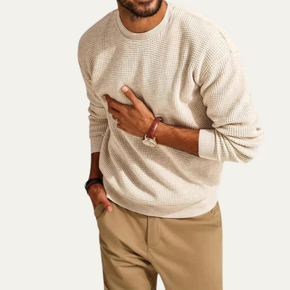 Men's Thick Grid Knit Sweater
