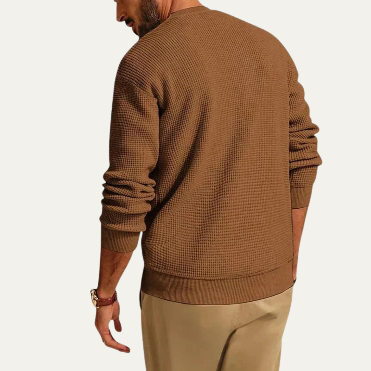 Men's Thick Grid Knit Sweater
