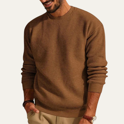 Men's Thick Grid Knit Sweater
