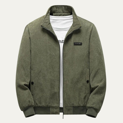 Men's Textured Classic Bomber Jacket