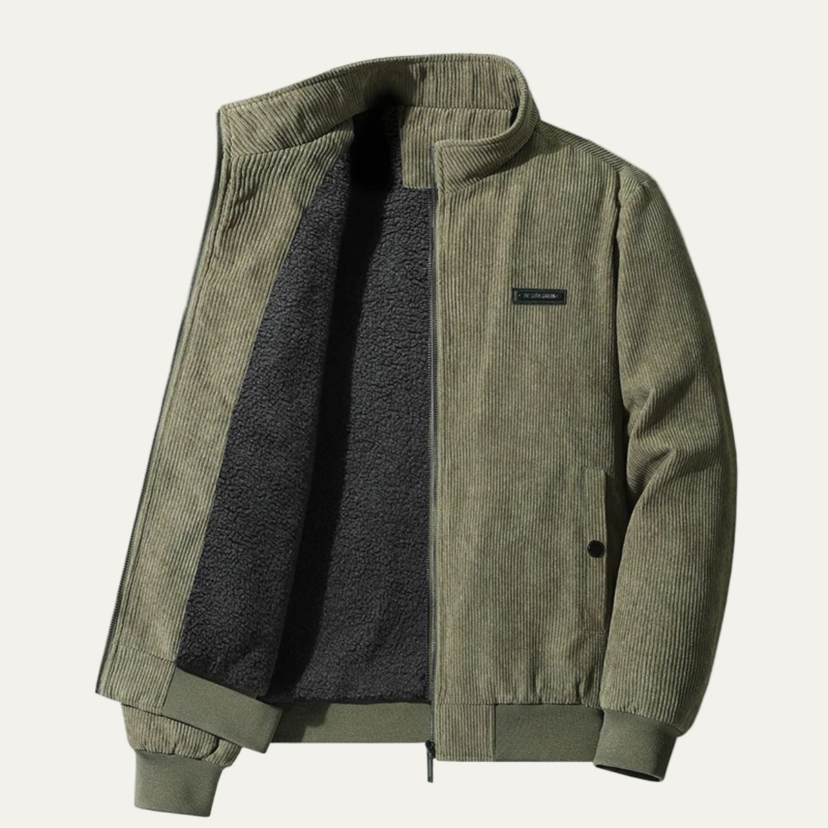 Men's Textured Classic Bomber Jacket