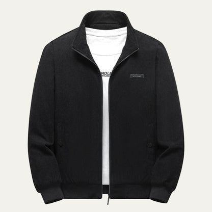 Men's Textured Classic Bomber Jacket