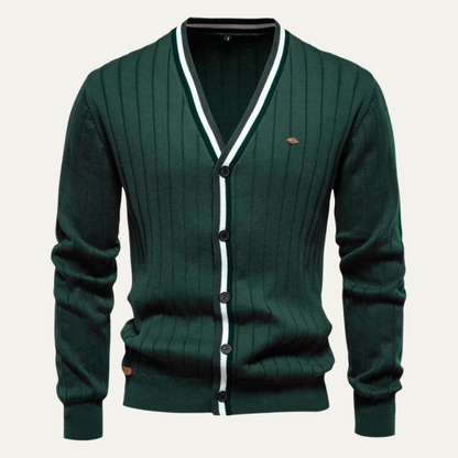 Mens Casual Striped Sweater - OutfitLondon