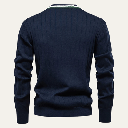 Mens Casual Striped Sweater