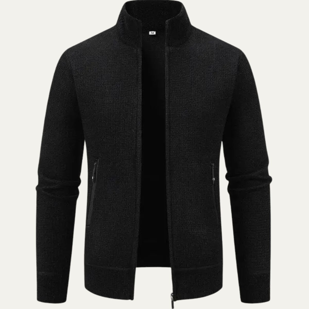 Warm Crew Neck Knit Sweater Jacket