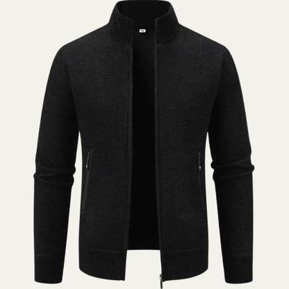 Warm Crew Neck Knit Sweater Jacket