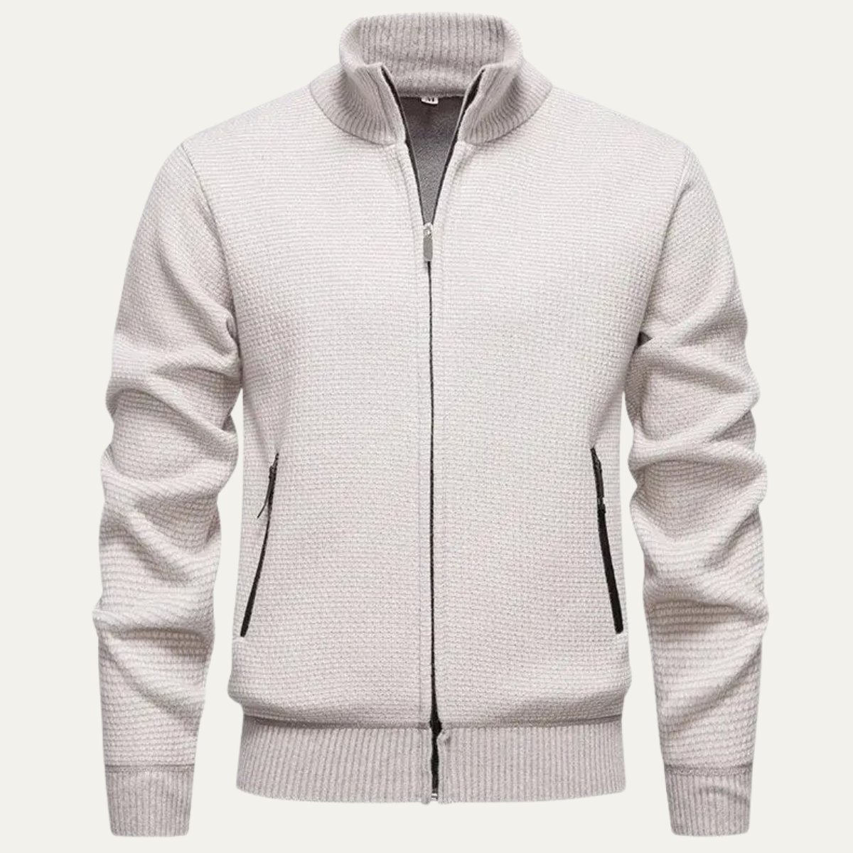 Warm Crew Neck Knit Sweater Jacket