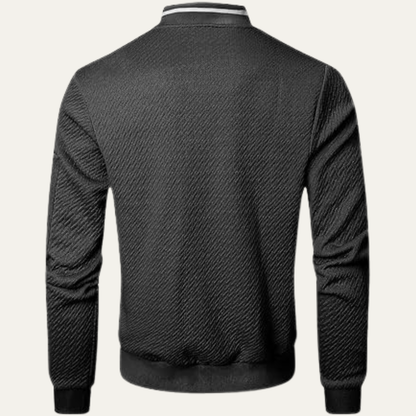 Men's Classic Patterned Bomber Coat