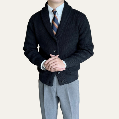 Cozy Ribbed Knit Men's Winter Sweater - OutfitLondon