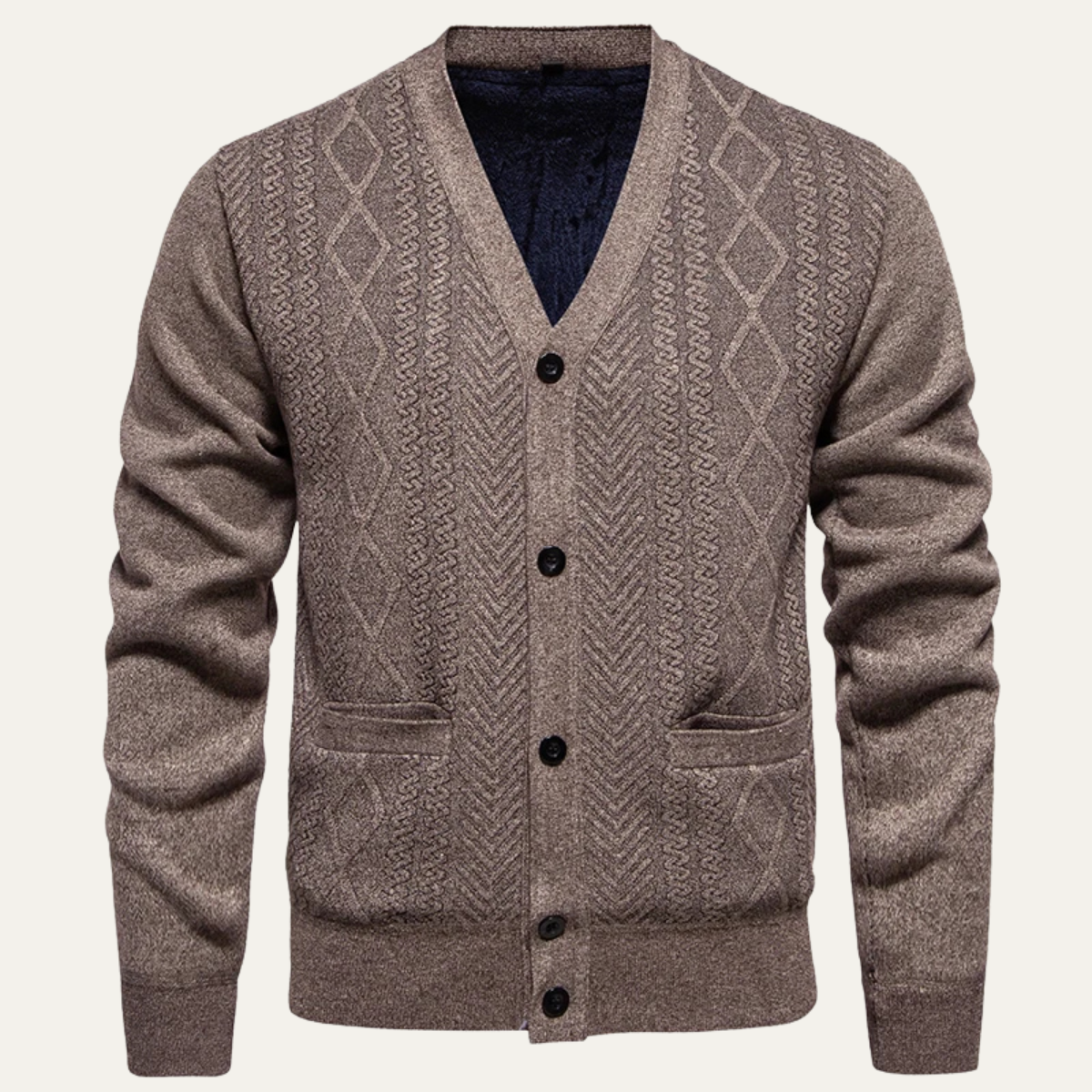 Soft Mens V Neck Sweater Cardigan - OutfitLondon