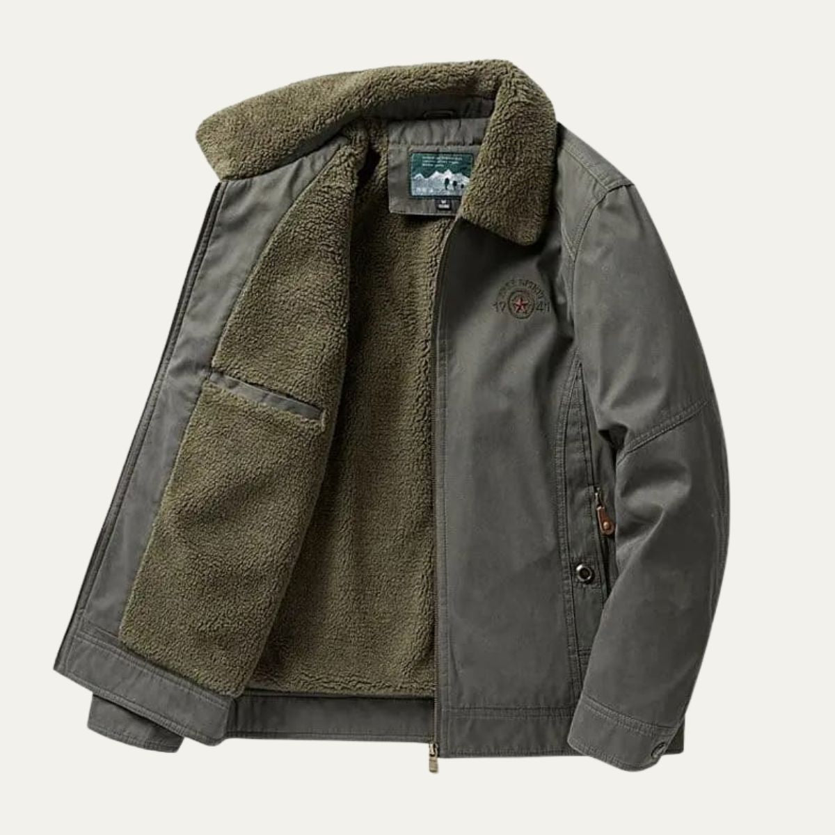 Warm Waterproof Men's Fleece Zip Up Jacket