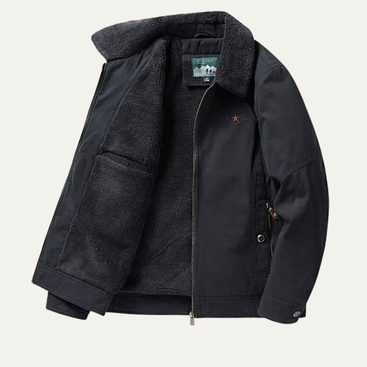 Warm Waterproof Men's Fleece Zip Up Jacket