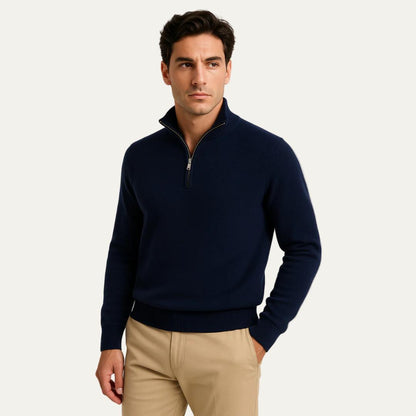 Casual Quarter Zip Pullover Sweater