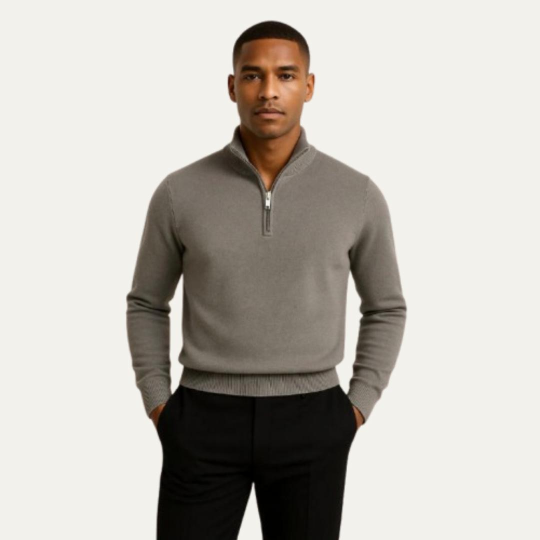 Casual Quarter Zip Pullover Sweater
