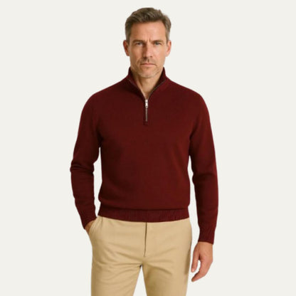 Casual Quarter Zip Pullover Sweater