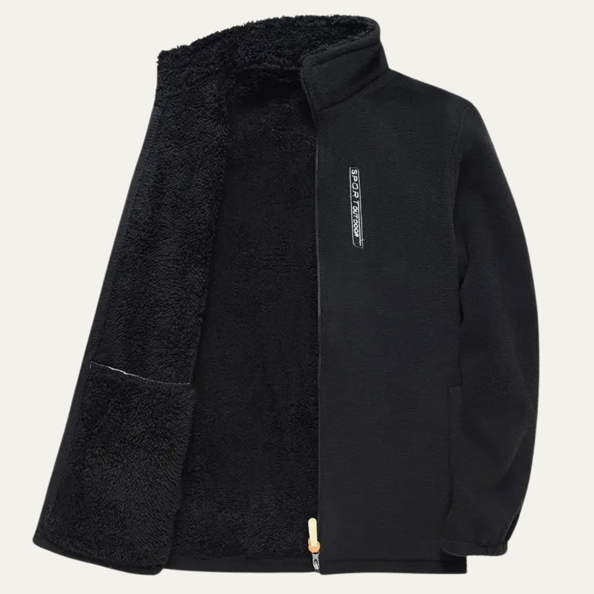 Soft Mens Fleece Coat with Pockets